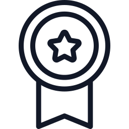 Icono de medalla de calidad