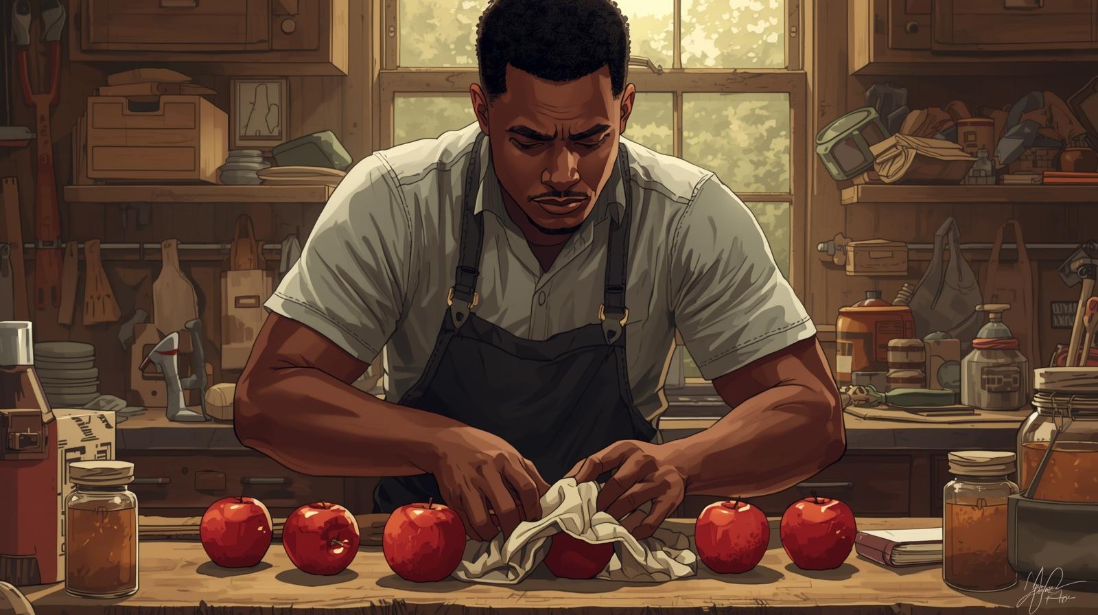 Fundador trabajando en el taller original de 2004